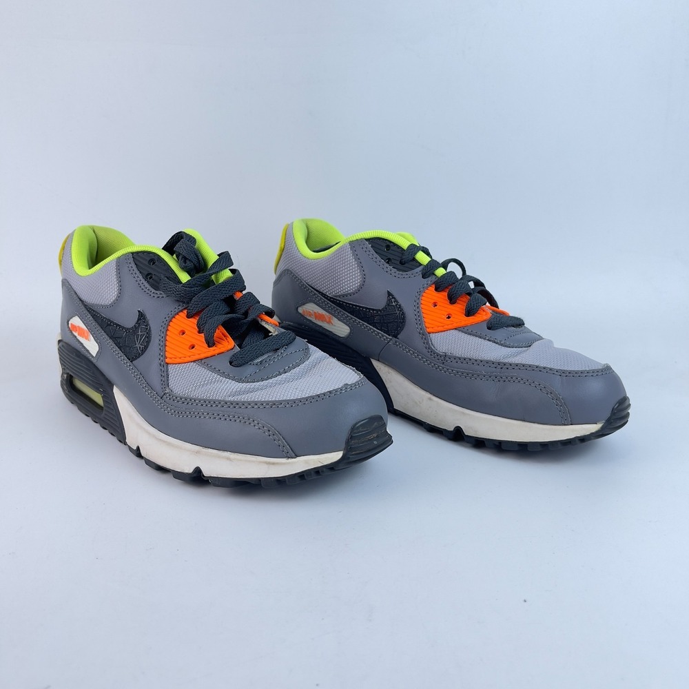 Nike Air Max 90 Sneakers Youth US 7Y Gray‎ Athletic Running Lace Up 705499-002